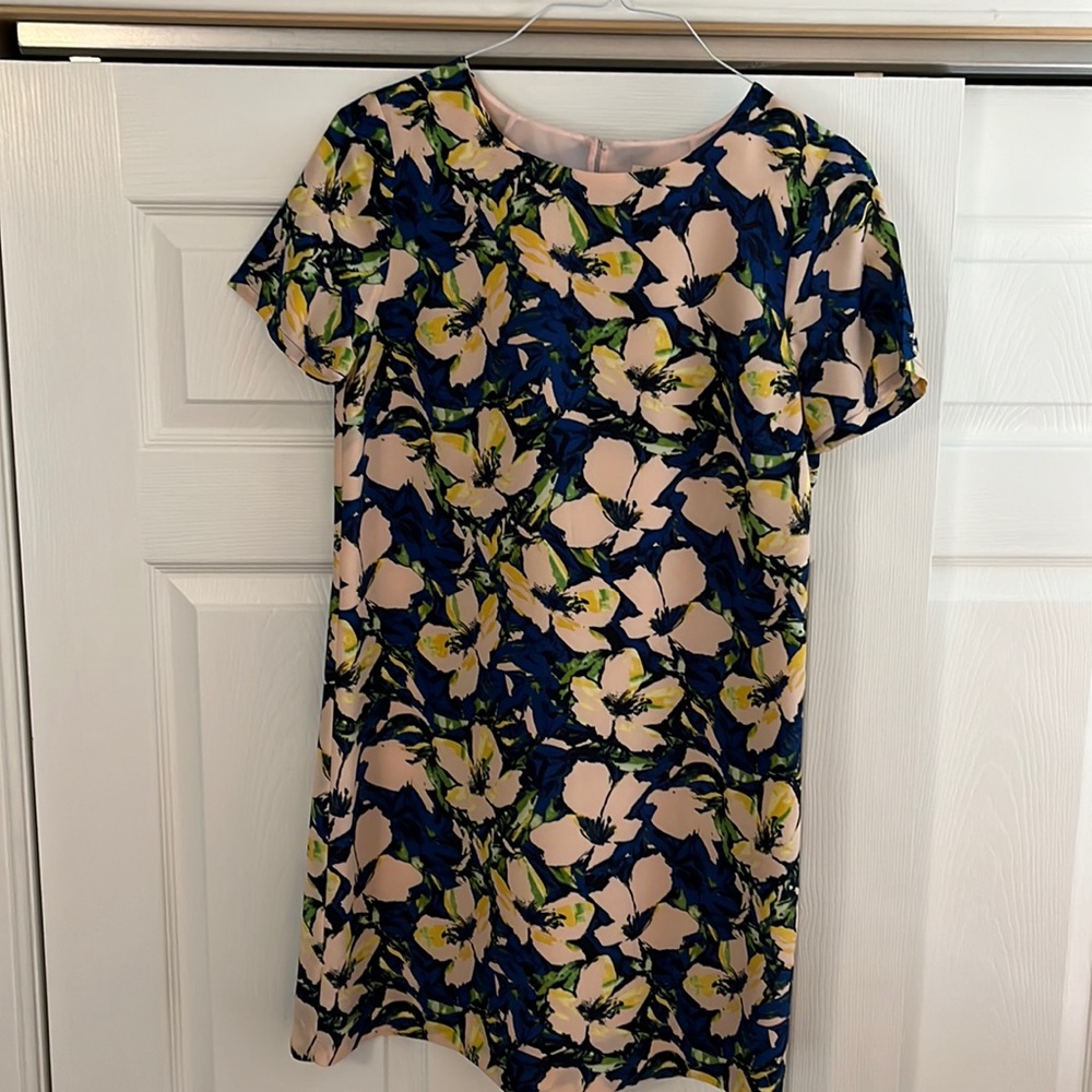 Jcrew blue and pink floral shirt dress size 6